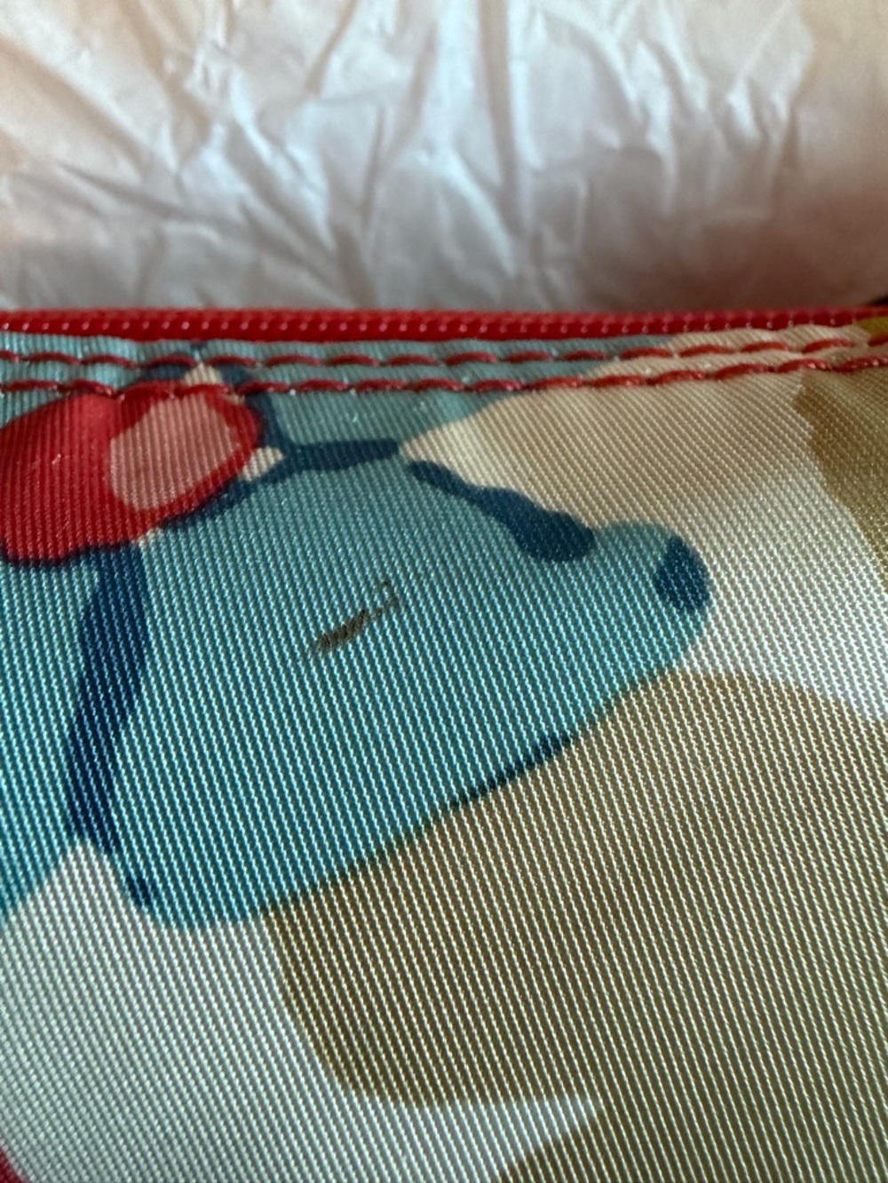 Coach Floral Print Cosmetic Pouch in Red, Pink, Blue, Yellow - Picture 8 of 8